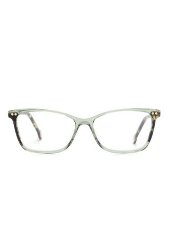 Carolina Herrera rectangle-frame glasses - Green