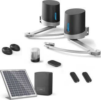 Avidsen Motorisation Pour Portail &Agrave; Battants Avidsen Orane Se + Kit Solaire + 2 T&eacute;l&eacute;commandes Suppl&eacute;mentaires (3 En Tout)