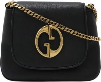Gucci Pre-owned Cross Body Bags, female, Black, Size: ONE SIZE Pre-owned Vintage Leather Shoulder Bag