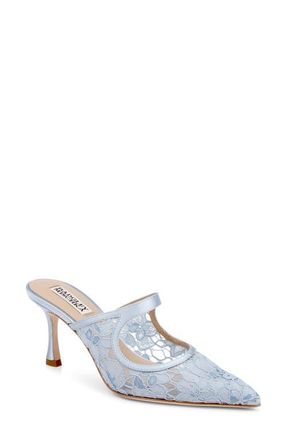 Badgley Mischka Oaklyn Cutout Mule in Blue Satin at Nordstrom, Size 6.5
