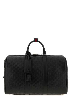 Gucci Black GG Emblem Duffle Bag