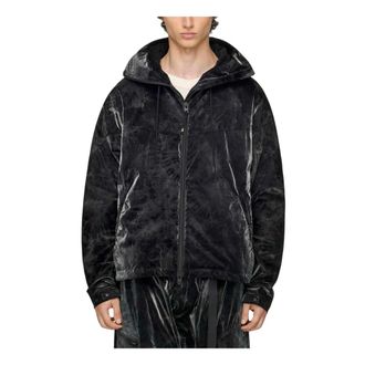 Yohji Yamamoto Marble Nylon Windbreaker - Heren - Zomerjassen - Zwart - L - Nylon - Jassen