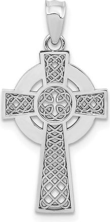 Diamond2Deal 14k White Gold Celtic Cross Pendant