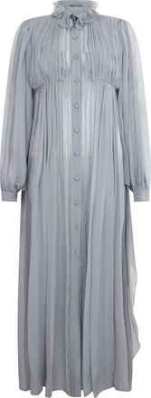 Alberta Ferretti Lange Elegante Jurk - Dames - Maxi kleedjes - Grijs - M - Kleedjes