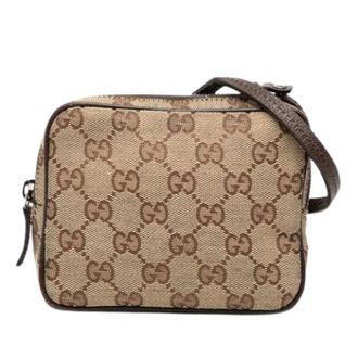 Gucci Pre-owned Mini Bags, unisex, Beige, Size: ONE SIZE Pre-owned Fabric Crossbody Bag