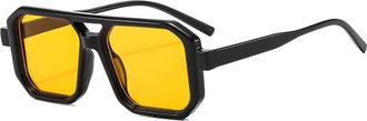 Generic Mens Outdoor Vacation Sunglasses Womens Vacation Sports Decorative Sun Glasses(Yellow)