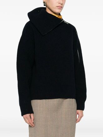 Dries Van Noten Womens Talim Sweater - Black Wool - Size Medium