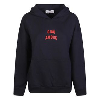 Giada Benincasa Hoodies, female, Blue, Size: XS Ciao Amore Sweatshirt