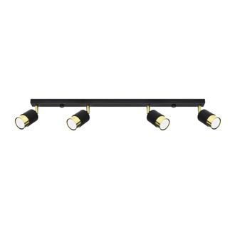 Sollux Lighting L&aacute;mpara de techo negro/dorado acero alt. 18 cm