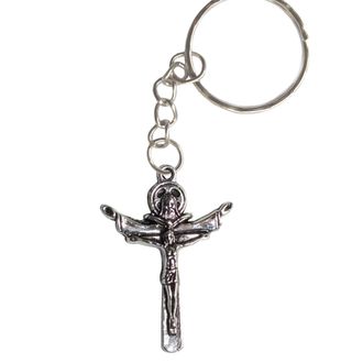 Generic Jesus Christ Keyring Silver Cross Keychain Gift Christian Holy Crucifix God Key Chain Ring Church Belief Accessory Christianity Religion Pendant Charm