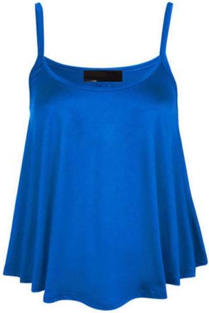 Purple Hanger GOSTYLES Womens Plain & Printed Spaghetti Strap Sleeveless Cami Vest, Ladies Summer Flared Swing Camisole Strappy Tank Tops (Royal Blue, 16-18)
