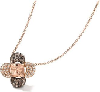 Le Vian Ladies Peach Morganite Necklaces set in 14K Strawberry Gold