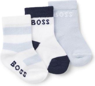 BOSS Three-pack of baby socks with logo details