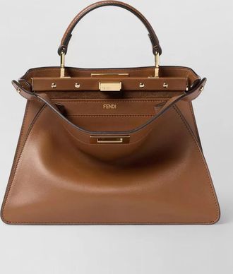 Fendi peekaboo top handle tote gold hardware