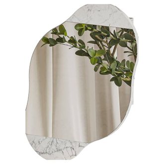 Dmora Espejo Asterisco, Estructura De Vidrio, 60x75h Cm Gris