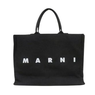 Marni Pre-owned Tote Bags, female, Black, Size: ONE SIZE Pre-owned Cotton Tote Bag