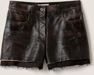 Miu Miu Nappa leather shorts