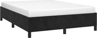 vidaXL Bed Frame without Mattress Black 135x190 cm Double Double Velvet vidaXL