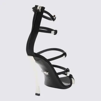Versace Womens Sandals Nero Palladio _coverle Sole El