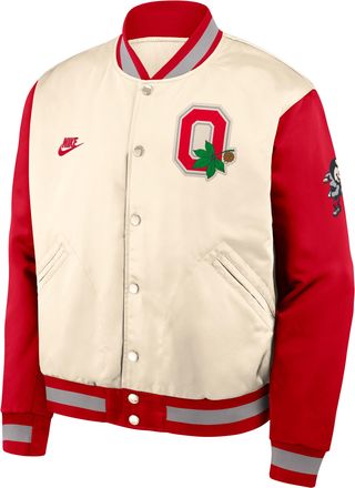 Nike Ohio State Legacy Nike Mens College Full-Snap Bomber Jacket in Brown | 03O50KOLOBV-UXC