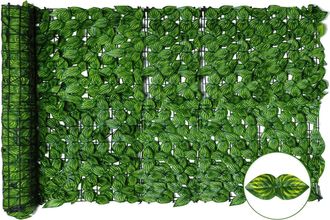 No Brand Valla De Privacidad De Hiedra Artificial, Muro Verde, Pantalla De Privacidad Para Balc&oacute;n De 0,5 M X 3 M, Hoja Artificial, Rollo De Valla Verde Con Hoj