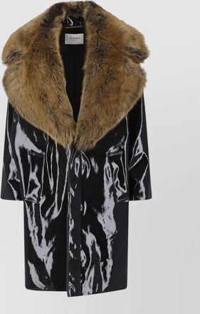 Saint Laurent fur collar coat