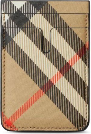 Burberry checked card holder - Brown