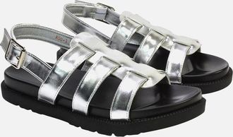 XY London Womens XY London Womens/Ladies Gayna Strappy Sling Back Sandals - Silver - Size: 3