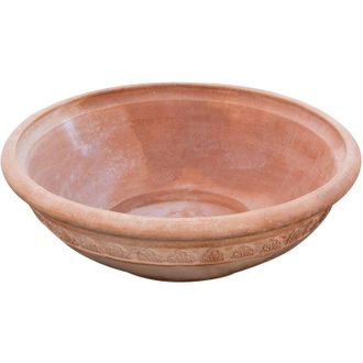 Biscottini International Biscottini - Vaso terracotta 127x127x40 cm Made in Italy Vaso ciotola Vaso grande da esterno artigianale Vasi terracotta grandi per piante