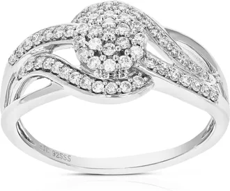 Vir Jewels 2/5 cttw Lab Grown Diamond Engagement Ring in Sterling Silver For Women