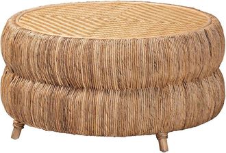 Baxton Studio Roma Rattan & Seagrass Coffee Table