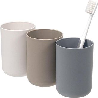 OEM Juego De 3 Vasos Para Cepillos De Dientes Sostenibles Para Adultos Y Ni&ntilde;os (300 Ml)