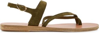 Ancient Greek Sandals Theano Suede Sandals - Khaki - 40 (IT40/ UK7)