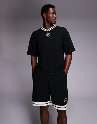 Good For Nothing Pantaloncini in maglia neri in coordinato-Nero