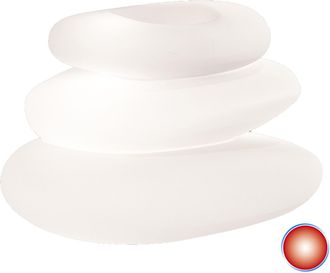Monacis Macetero L&aacute;mpara Complemento De Decoraci&oacute;n De Resina 75x62x47 Cm Mod. Eden Pot Bright Luz Roja