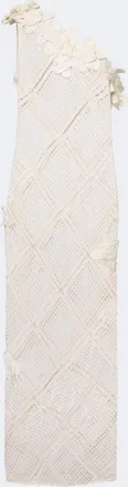 J.W.Anderson Floral-appliqu&eacute; crochet cotton maxi dress