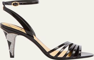 Valentino Garavani Ladycrush Leather Ankle-Strap Sandals