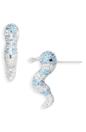 Collina Strada Slug Stud Earrings in Clear Sky at Nordstrom