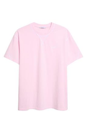 Givenchy Couture Seam Contrast Stitch T-Shirt in Light Pink at Nordstrom, Size Xx-Large