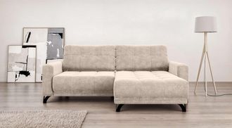 HOME AFFAIRE Ecksofa »FAIRVIEW mit verstellbaren Rückenlehne, Masse B/T/H: 234/174/93 cm« L-Form mit Wellenunterfederung, Recamiere beidseitig montierbar