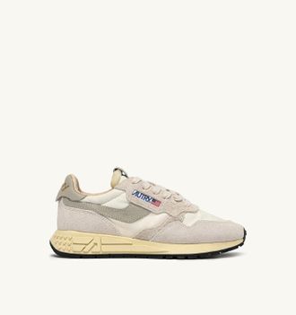 Autry REELWIND LOW SNEAKERS IN WHITE NYLON AND SUEDE