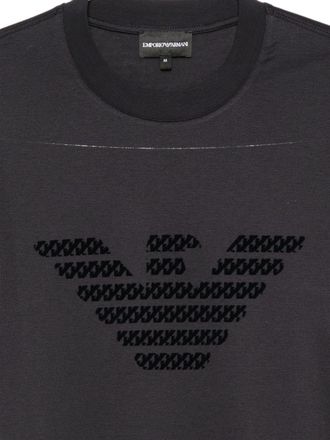 Emporio Armani Logo-Embroidered T-Shirt - Navy