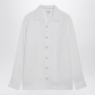 Brunello Cucinelli Brunello Cucinelli White Linen East Fit Shirt
