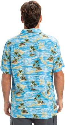 Quiksilver Kurzarmhemd QUIKSILVER Safe Paradise, Herren, Gr. XXL, US-Gr&ouml;ssen, blau (blau naturama 32x32), Obermaterial: 100% Viskose;, Hemden Kurzarmhemd