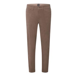 HUGO BOSS Mens P-Delaware5 Corduroy Trousers in Brown - Size 32W/30L