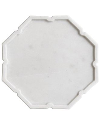 BIDKhome Bidkhome White Marble Lotus Tray