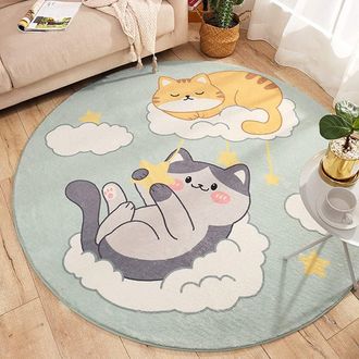 OEM Alfombras Lavables Para Habitaci&oacute;n De Ni&ntilde;os, Redondas Y Mullidas, Para Habitaci&oacute;n De Beb&eacute;, Para Sala De Estar, Grandes, Para Juegos De Ni&ntilde;os, Decoraci