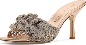 Stuart Weitzman Lotus Slide 85 Womens Sandals Light Gold : 10.5 M, Leather