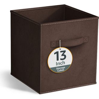 Sorbus Large Collapsible Storage Cube in Chocolate at Nordstrom Rack