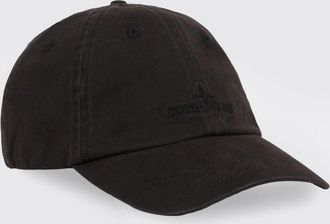 Stone Island Cappello da baseball in cotone con logo ricamato